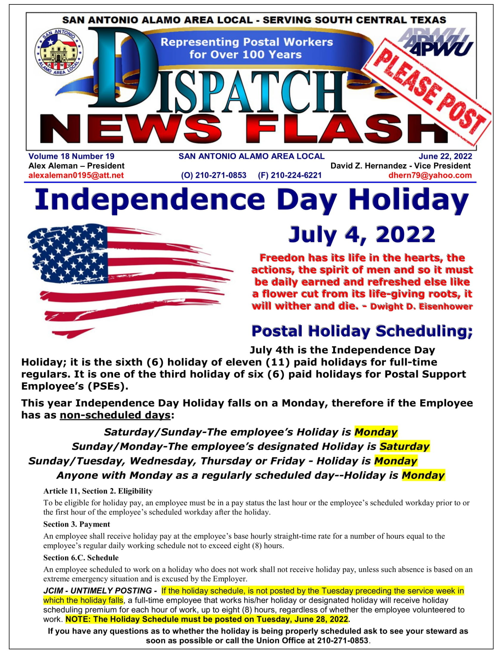 Independence Day Holiday - 