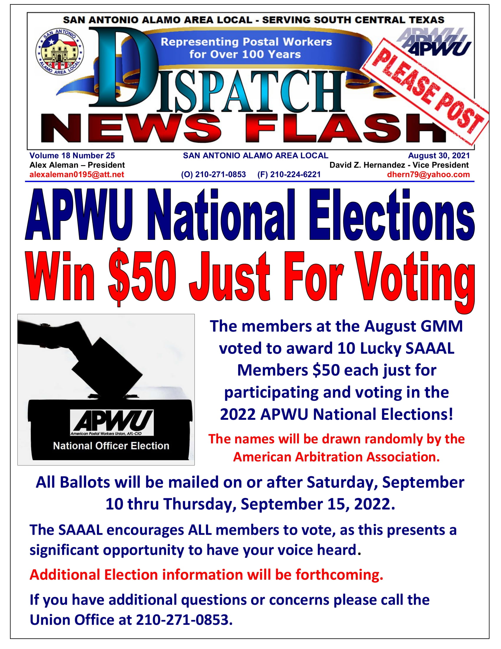 APWU Elections - APWU