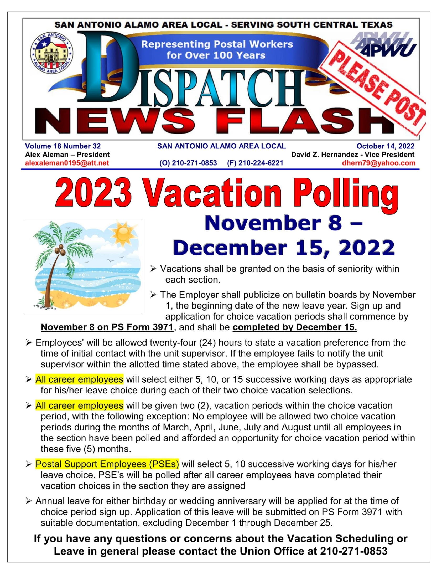 2023 Vacation Polling - 