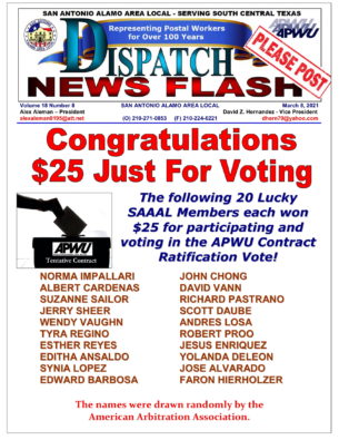 Voting Raffle Winners - 