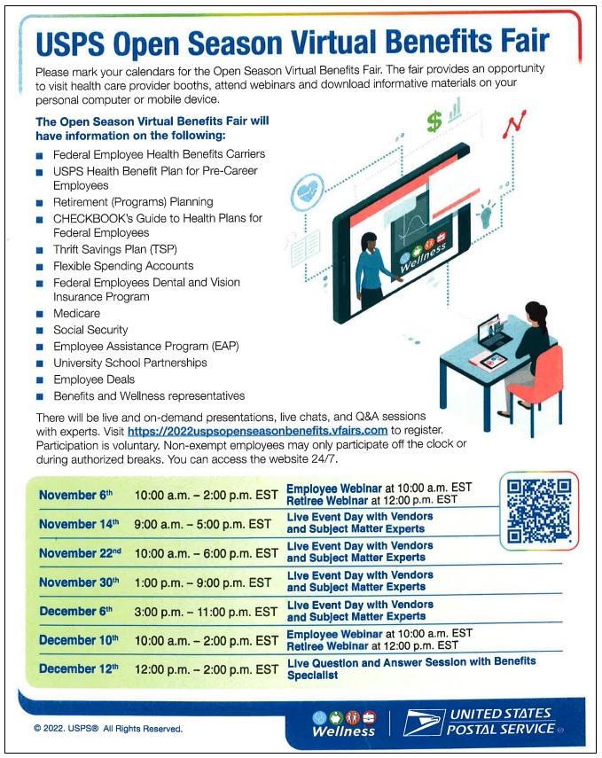 USPS Open Season Virtual Benefits Fair - 