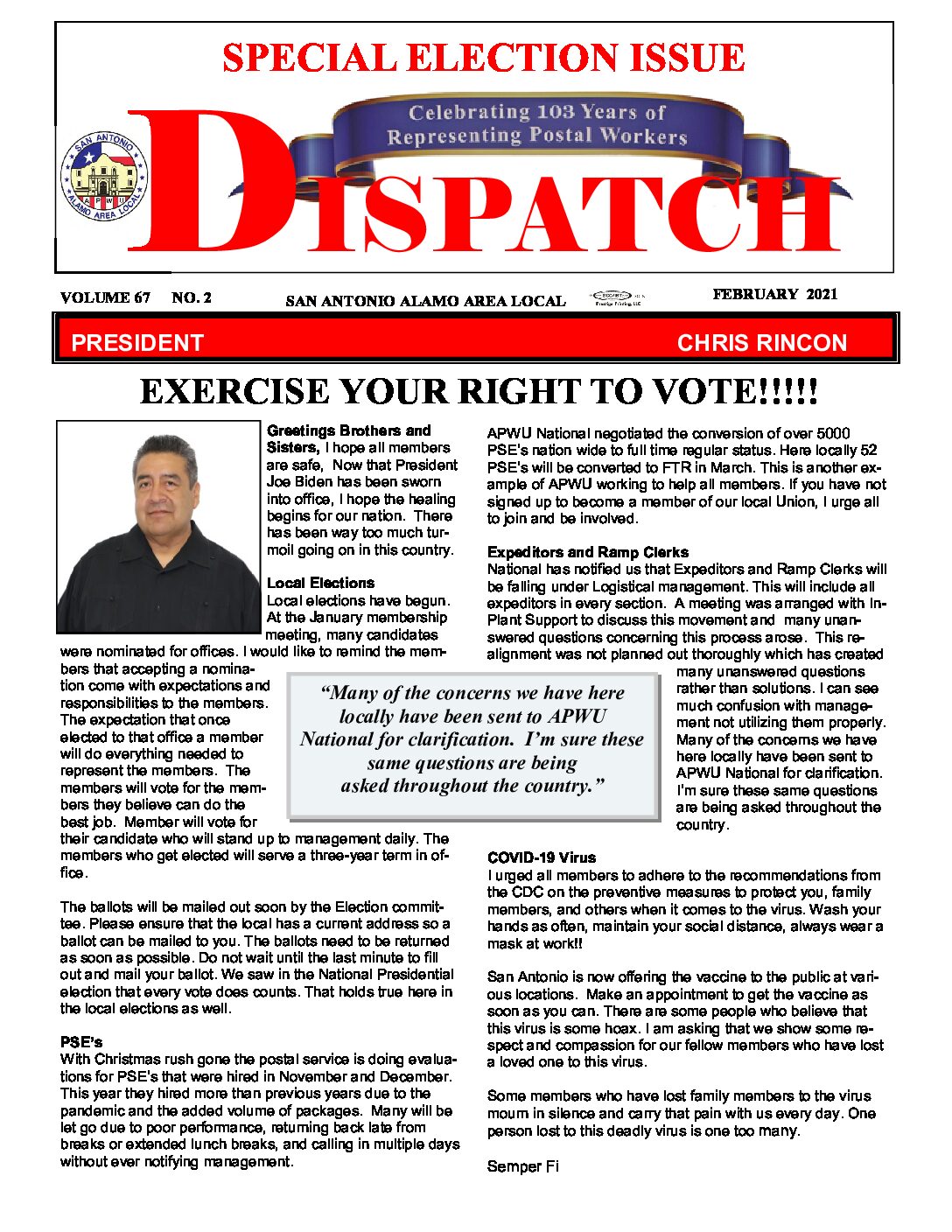 February Election Issue ’21 - 