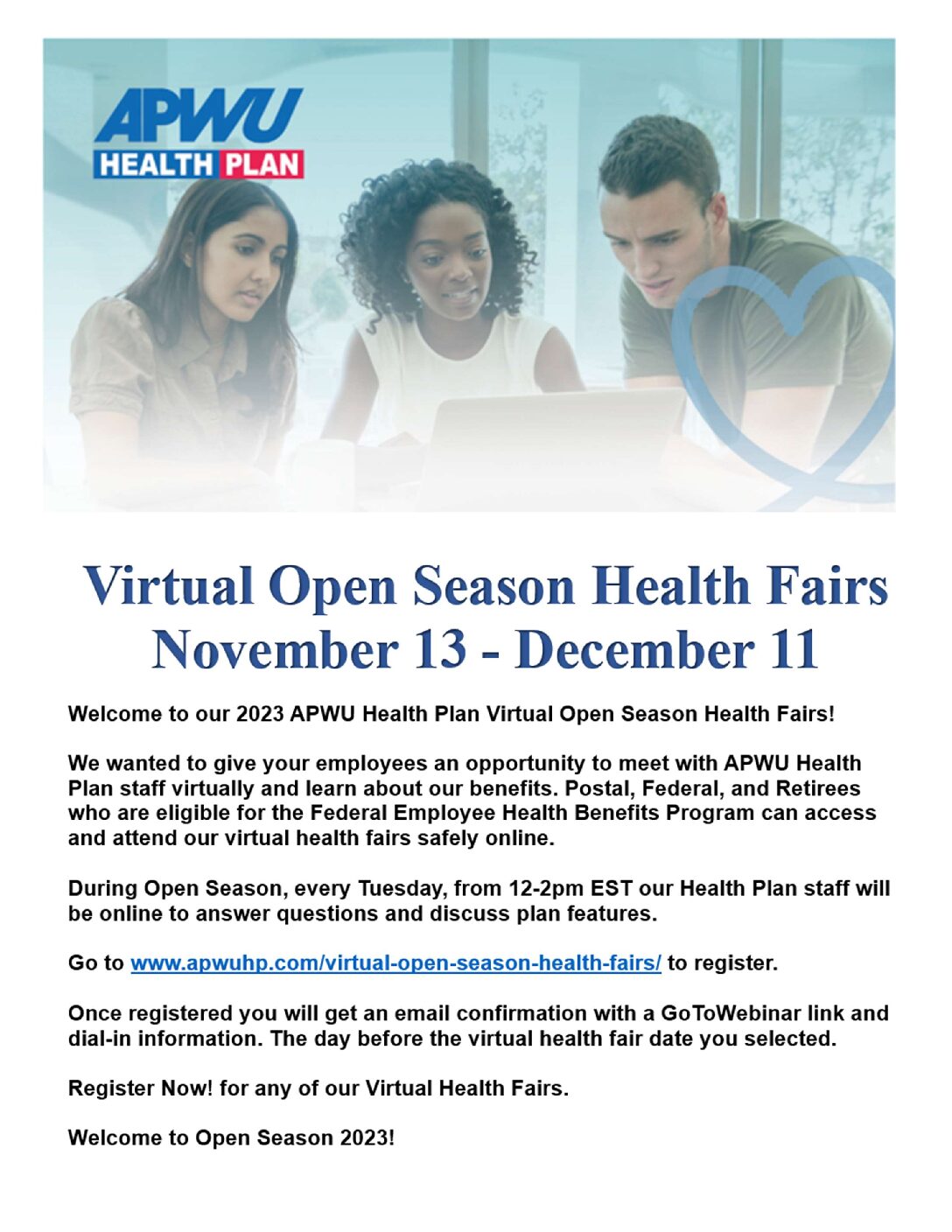 Virtual Open Season Health Fairs - 