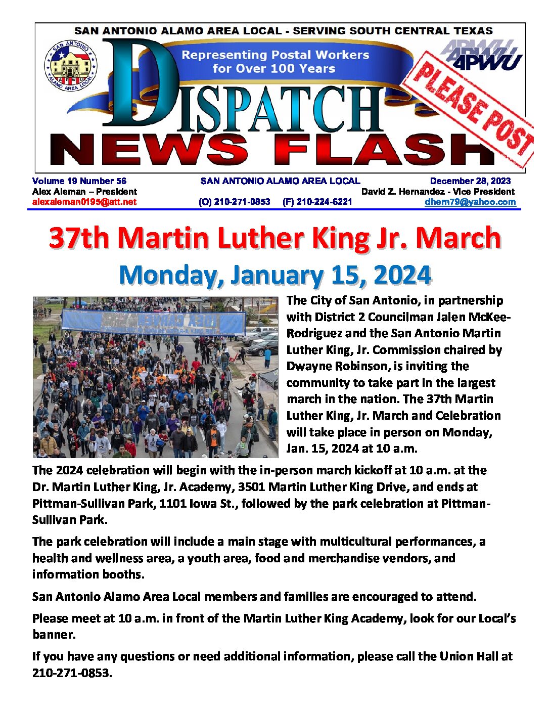 NewsFlash 19-56 2023 MLK Jr. March - 
