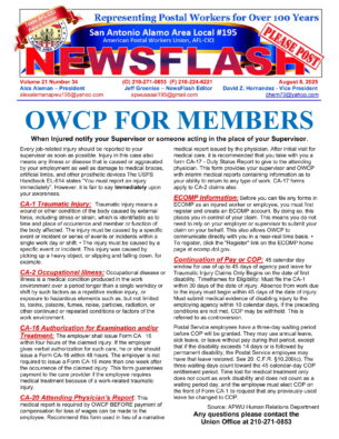 NewsFlash 21-34 OWCP For Members - 