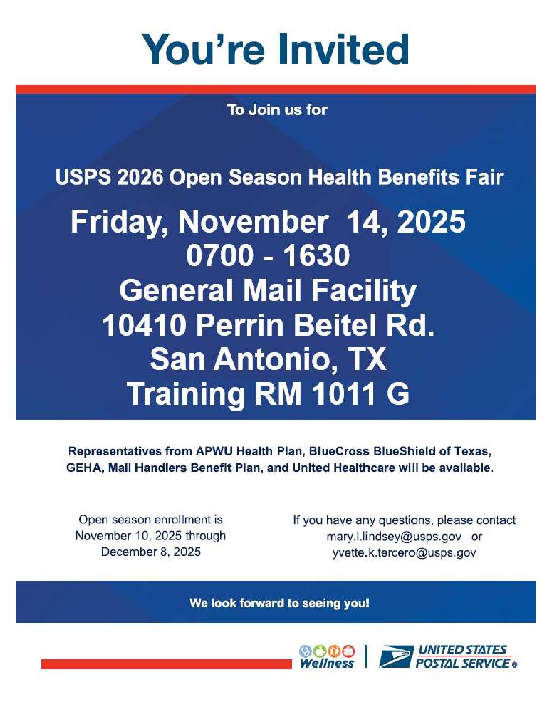 USPS 2026 Open Season Health Benefits Fair - 
