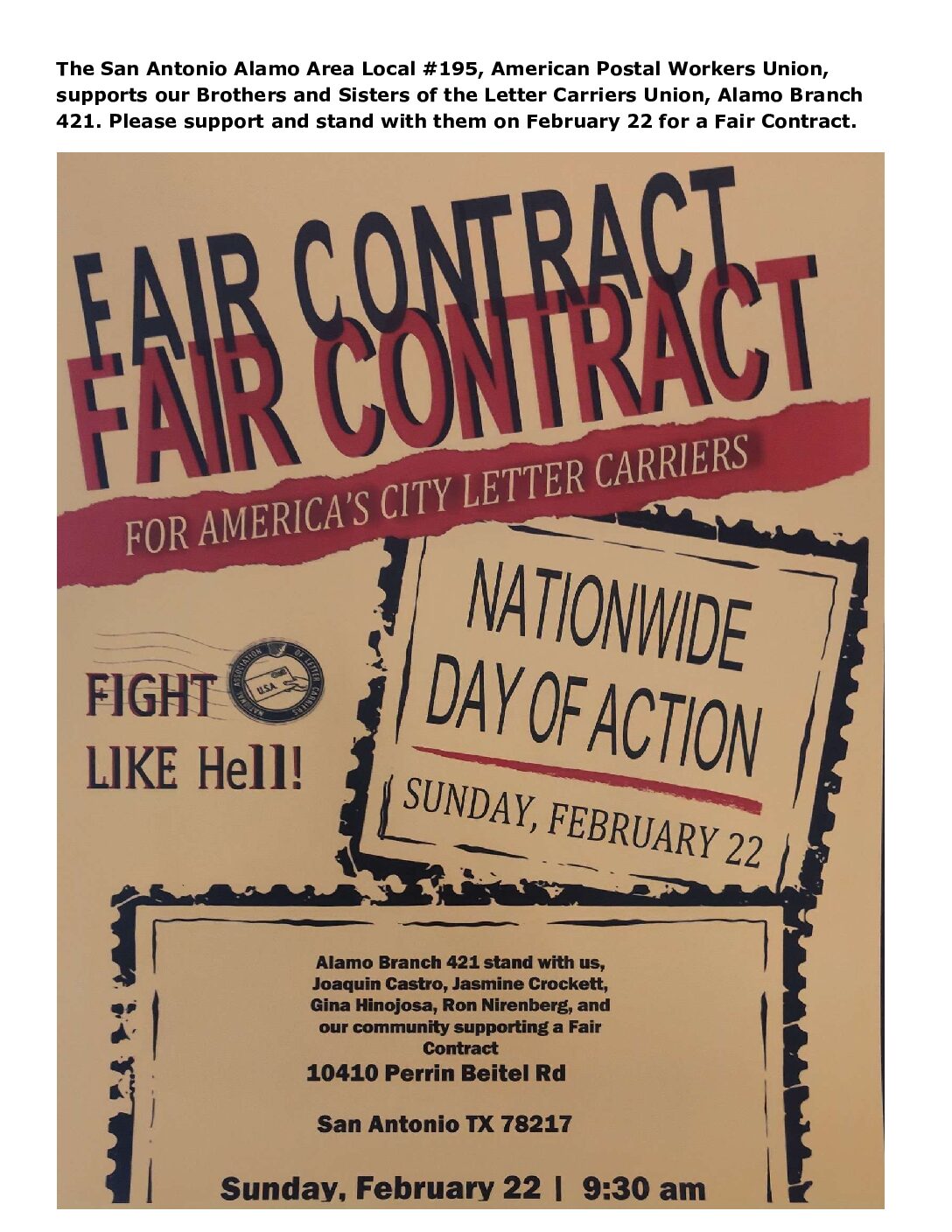 NALC Nationwide Day of Action - 