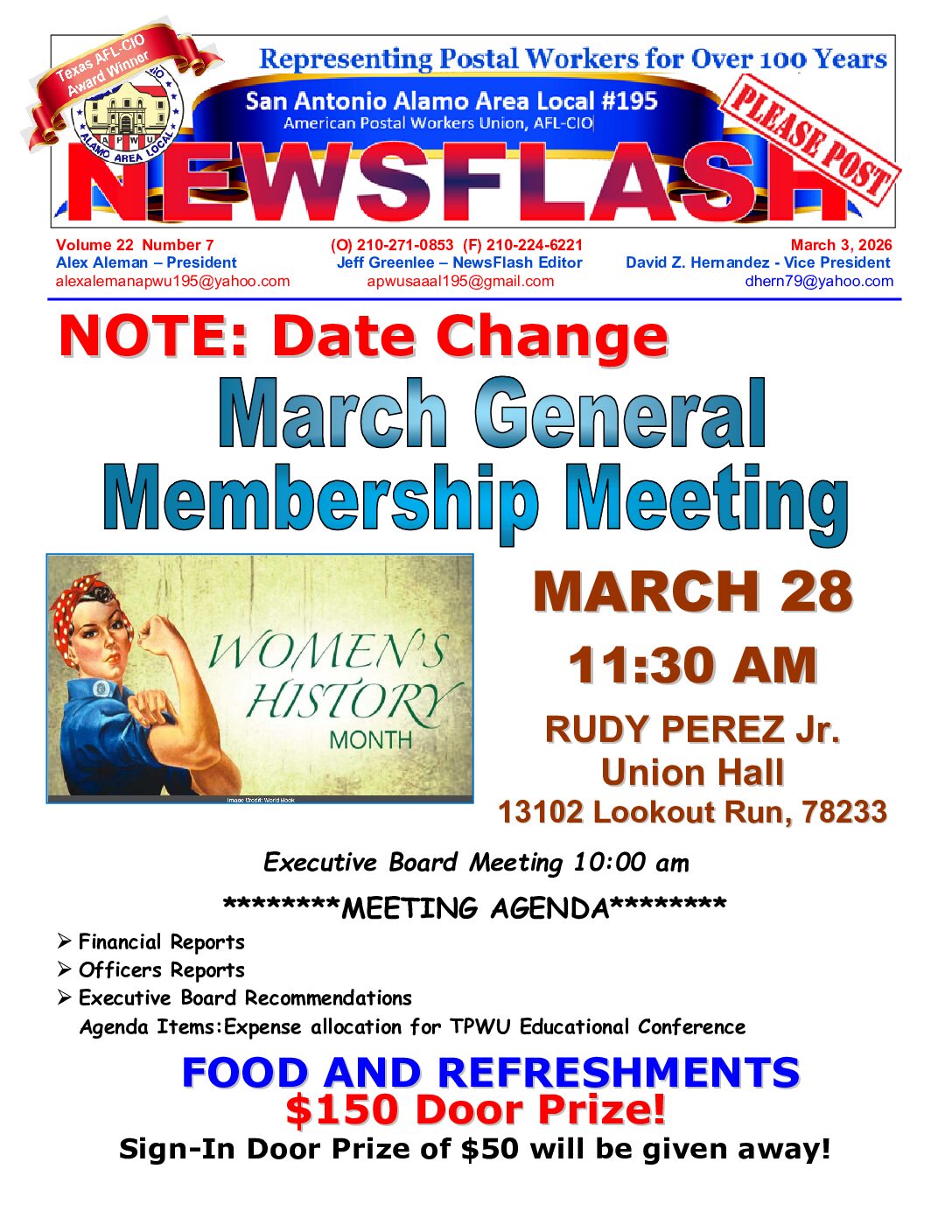 NewsFlash 22-7  March 2026 GMM Notice - 