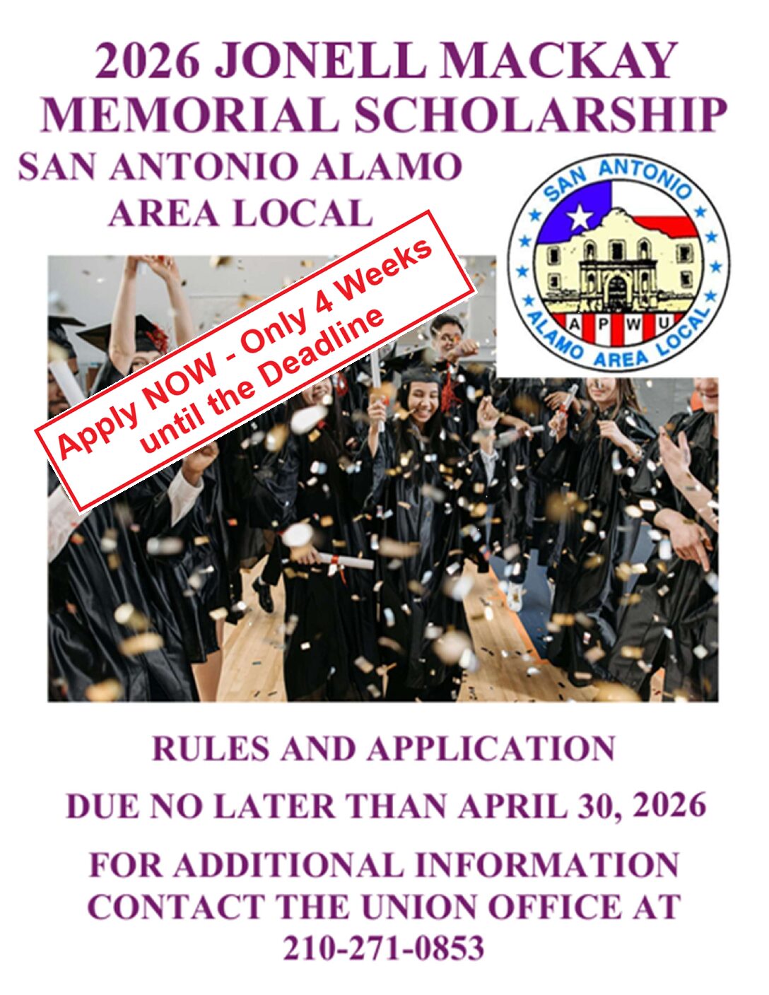 2026 Jonell MacKay Scholarship Deadline - 