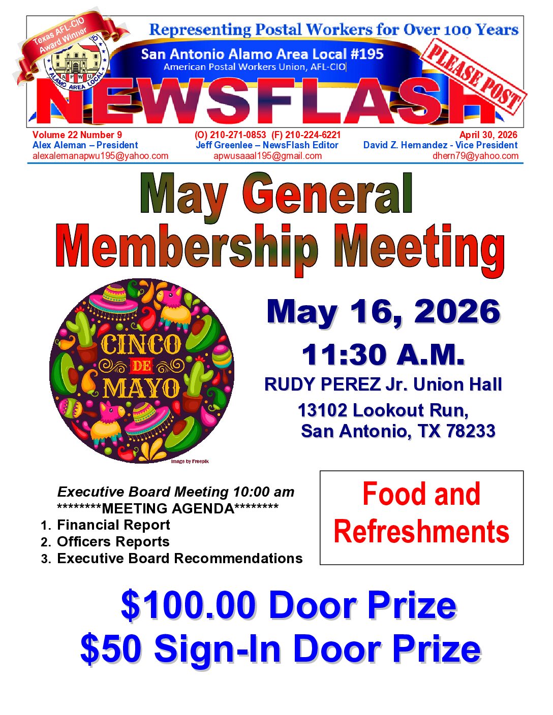 NewsFlash 22-9  May GMM Meeting - 