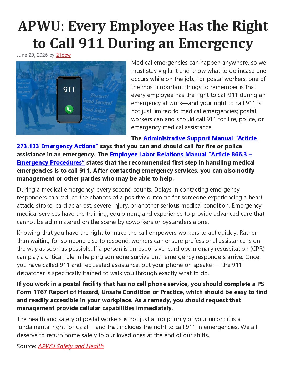 The Right to Call 911 During an Emergency - 