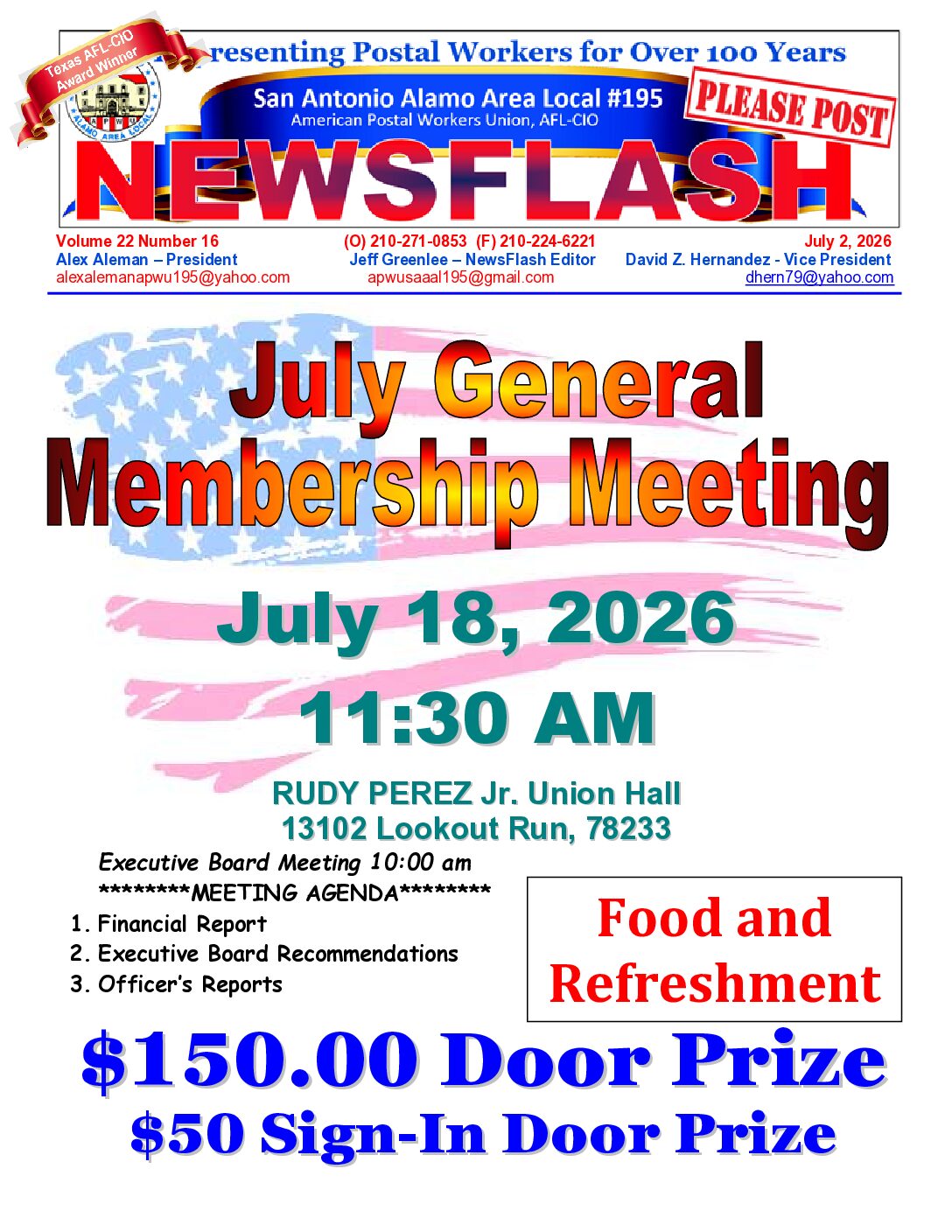 NewsFlash 22-16 – July GMM Notice - 