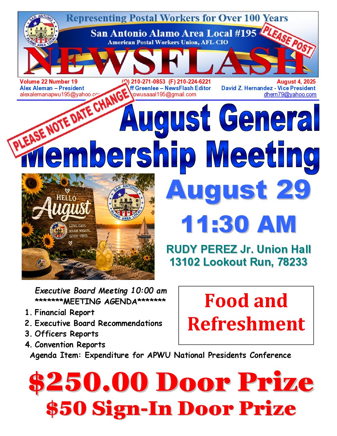 NewsFlash 22-19 August GMM Notice - 