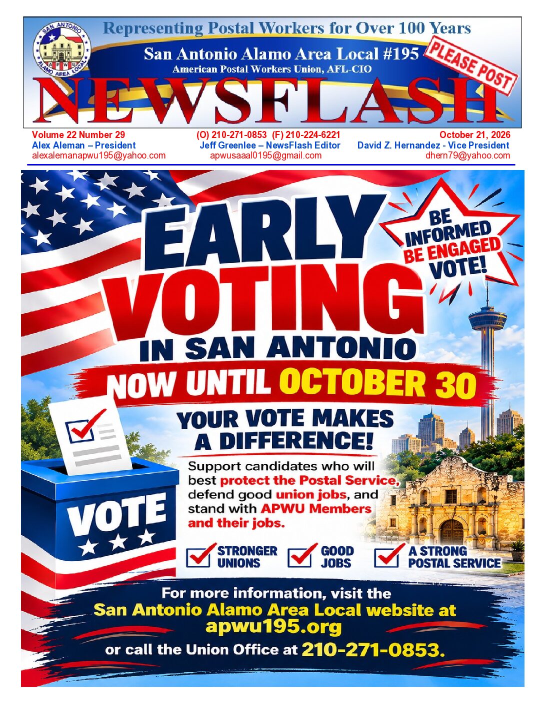 NewsFlash 22-29 Early Voting in Texas - 
